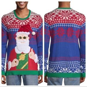 Holiday Time Santa 'ugly' Christmas sweater